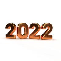 Año nuevo 2022 concepto de diseño creativo - imagen renderizada en 3D foto