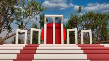 3d render International Mother Language Day Central Shaheed Minar of Bangladesh front view photo