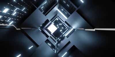 Fondo de ciencia ficción futurista moderno corredor de tecnología de túnel de luz foto