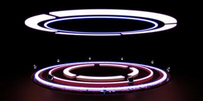 neon light circle reflective color laser background photo