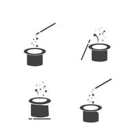 Wand Magic hat icon vector template