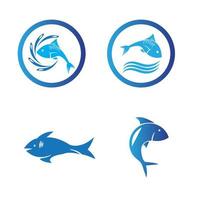 Fish logo template. Creative vector symbol