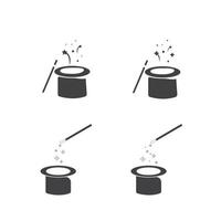 Wand Magic hat icon vector template