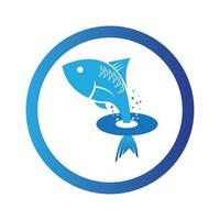 Fish logo template. Creative vector symbol