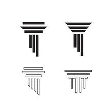 Ilustración de vector de columna de plantilla de logotipo de pilar