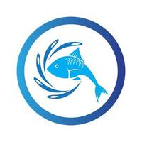 Fish logo template. Creative vector symbol