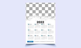 Wall Calender design2022 vector