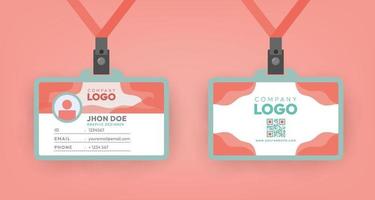 Abstract Style ID Cards Front and Back Template Vector