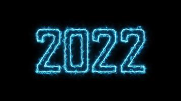 2022 text with electric effect video