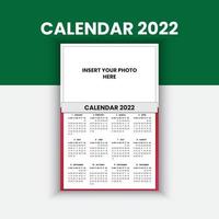 calendar year 2022 with photos and simple elegant design vector