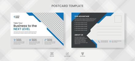 Corporate postcard design template vector