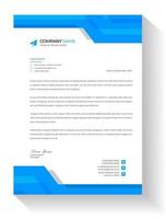 corporate modern business  letterhead design template with blue color. creative modern letter head design template for your project. letterhead, letter head, simple  business letterhead design. vector