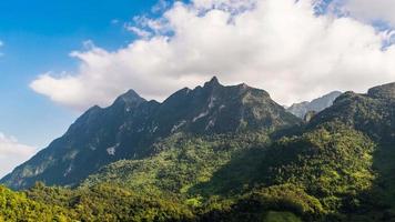 Time lapse moving clouds over Doi Luang Chiang Dao mountain,The famous mountain for tourist to visit in Chiang Mai,Thailand. video