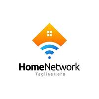 home network gradient logo design vector