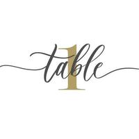 Table -calligraphy inscription for wedding cards and guests seating cards. vector