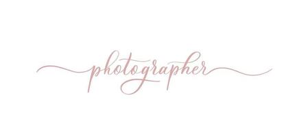 fotógrafo - inscripción de caligrafía con monograms.premium vector. vector