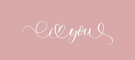 I Love you. Hand Lettering inscription vector. vector