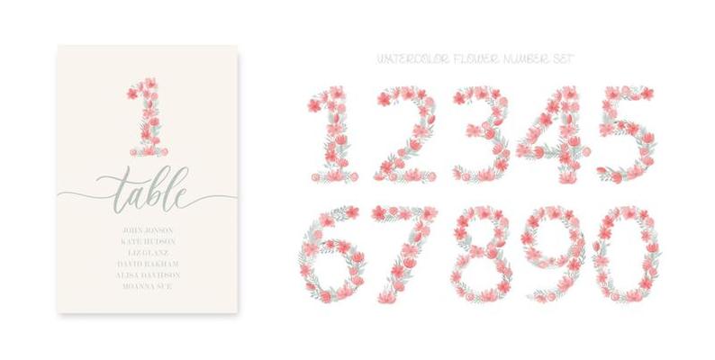 Flower Number Vector Art, Icons, and Graphics for Free Download