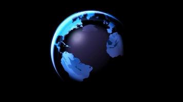 A Blue Earth Globe Rotates video