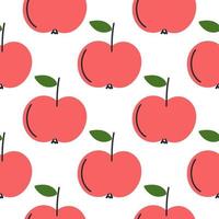 Apples seamless pattern vector illustration