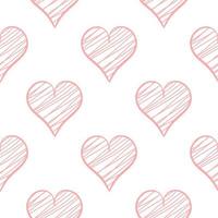 Pink hearts seamless pattern vector illustration