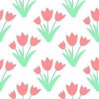 Delicate floral seamless pattern with tulips vector