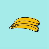 banana fruit minimal oneline continuous line art premium vector
