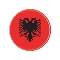 The national flag .The symbol of the state on circle frame. Realistic vector illustration.