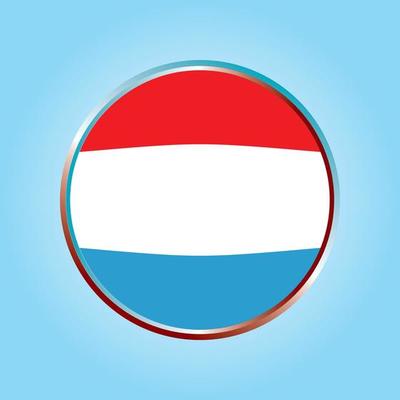 The national flag  . The symbol of the state on circle frame. Realistic vector illustration.