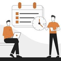 Time Management And Work Process Illustration vector