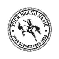 plantilla de logotipo de entrenamiento de caballos de rodeo vector
