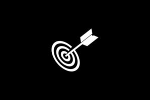 objetivo de flecha minimalista simple para vector de diseño de logotipo deportivo