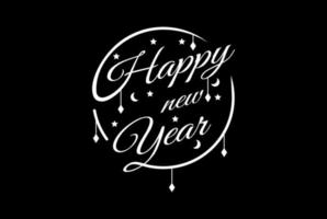 Happy New Year 2022 Typography Logo Background Design Vector