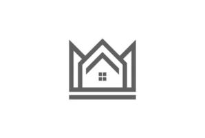 rey reina corona casa apartamento inmobiliaria negocio logo diseño vector