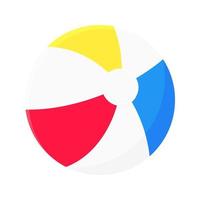 Bouncing beach ball flat style design vector illustration icon sign.