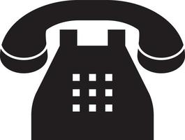 Vintage phone silhouette vector