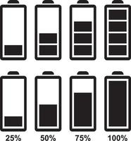 Phone battery level vector