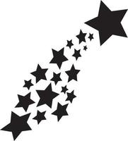 Shooting star silhouette vector