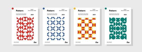 Collection of pattern templates. Geometry orientation vector business presentation set mock up pattern