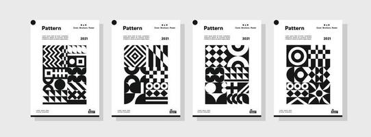 Collection of pattern templates. Geometry orientation vector business presentation set mock up pattern.