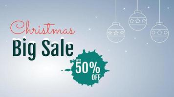 Christmas sales banner with stars and decoration vector