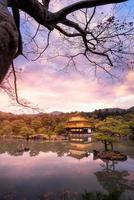 Kinkakuji Temple the temple of the Golden Pavilion a buddhist temple in Kyoto,Japan photo