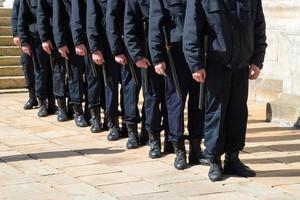 Security guard stand by in the row waiting for ceremony parade show photo