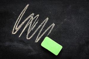 Blackboard dark or chalkboard with horizontal blackboard texture chalk and eraser writing and drawing for education in school chalkboard background photo