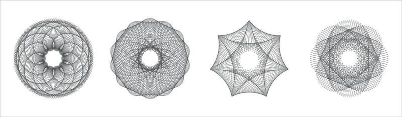 Guilloche Pattern Rosette for certificate, diploma, voucher, currency,play money or other security papers.