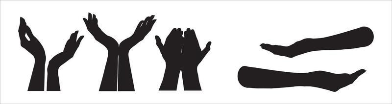 Hand Sign Gesture Silhouettes