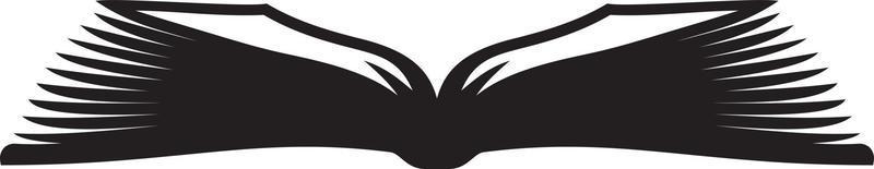 Open book clipart silhouette symbol icon design Vector Image