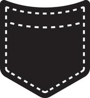 Pocket in black and white vector