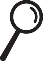 Magnifying glass in flat style vector