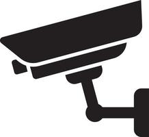 Surveillance camera silhouette vector